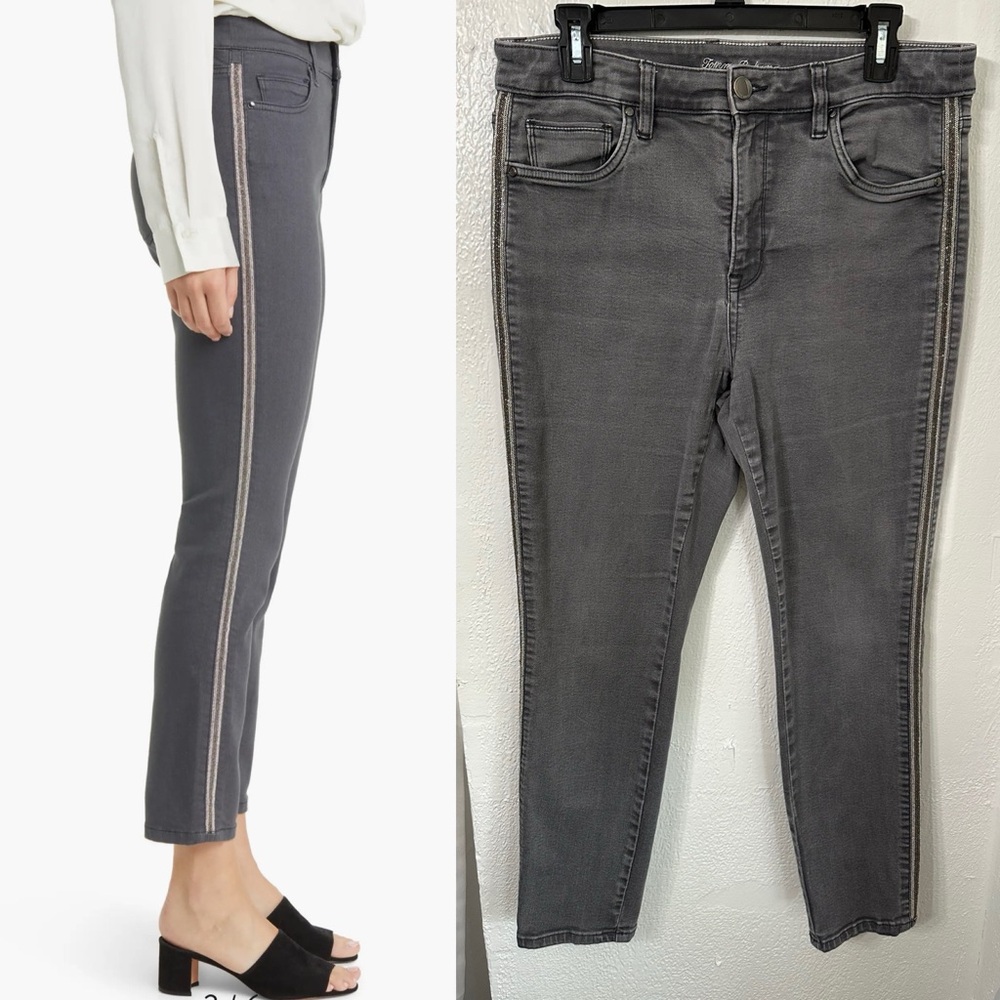 Tommy Bahama Boracay High Waist Ankle bead stretch Jeans coal wash size 28